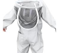 Zymjzbetic Full Body Beekeeping Clothing Professional Protection Beekeeping Suit Safty Veil Hat Dress All Body Equipment for Honey Farming(XL)
