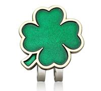 Zymjzbetic Golf Ball Markers 7 Kinds Lucky Leaves Four Green With Magnetic Hat Clips Green Good Luck to You Beautiful Golf Accessory Parts for Men Women Golfer(I)