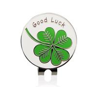 Zymjzbetic Golf Ball Markers 7 Kinds Lucky Leaves Four Green With Magnetic Hat Clips Green Good Luck to You Beautiful Golf Accessory Parts for Men Women Golfer(A3)