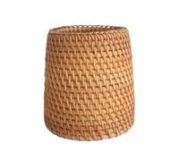 Zymjzbetic Handmade Pen Holder Hand Woven Wood Vine Rattan Stationery Container Storage Box Organizer Office School Desk Accessories Decor for Office, Home, Classroom(Type 2)