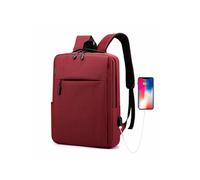 Zymjzbetic Laptop Backpack Travel Multifunctional Large Capacity Male USB Charging Computer School Backpacks Oxford Cloth Waterproof Bag for Men for College Business(Dark red)