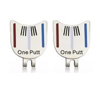 Zymjzbetic One Putt Golf Ball Marker with Magnetic Hat Clip Putting Alignment Aiming Tool for Men Women Golfer(2pcs)