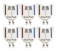 Zymjzbetic One Putt Golf Ball Marker with Magnetic Hat Clip Putting Alignment Aiming Tool for Men Women Golfer(6pcs)