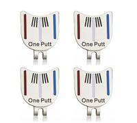 Zymjzbetic One Putt Golf Ball Marker with Magnetic Hat Clip Putting Alignment Aiming Tool for Men Women Golfer(4pcs)