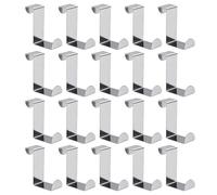 Zymjzbetic Over Door Hook 2-20Pcs Drawer Hook Stainless Steel Reversible Over Door Cabinet Cupboard Towel Hanger Holder Rack for Office Kitchen(20pcs)