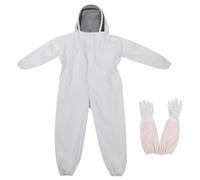 Zymjzbetic Professional Beekeeping Protective Gear Suit Gloves Beekeeper Hats Jumpsuit All-in-One for Honey Farming(XL)