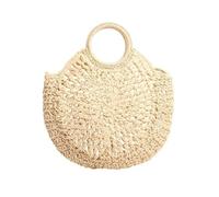 Zymjzbetic Round Straw Woven Bag Casual Large Size Beach Vacation Women's Crossbody Bag