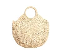 Zymjzbetic Round Straw Woven Bag Casual Large Size Beach Vacation Women's Crossbody Bag