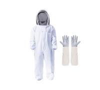 Zymjzbetic Ventilated Beekeeping Suit with Gloves Full Body Bee Suit Protective Clothing Outfit for Apiarist Farmhouse Backyard for Honey Farming(L)