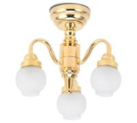 Zymoplas 1/12 Doll Home Toys Miniature Ceiling Lights Decoration Chandelier Battery Powered Gifts Lamps for Living Room
