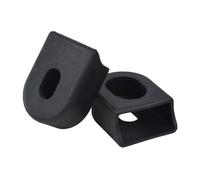 Zymoplas 1 Pair Bike Crank Protector Universal Crankset Caps Arm for Boots Solid Silicone Cover Outdoor Sports Spare Part Accessories, black