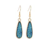 Zymoplas 1 Pair Ear Stud Stylish Plating Multi Colors Simple Jewelry Accessories Fashion Classic Lady Decorations Alloy Ear-drop, Light Blue