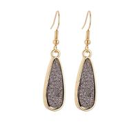 Zymoplas 1 Pair Ear Stud Stylish Plating Multi Colors Simple Jewelry Accessories Fashion Classic Lady Decorations Alloy Ear-drop, Gray