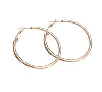 Zymoplas 1 Pair Girl Earrings Large Hoop Women Earring Portable Vintage With Ear Hole Hollow Lady Decoration for Work Party, 3cm with ear hole