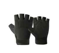 Zymoplas 1 Pair Left Right Shockproof Half-finger Gloves Breathable Fingerless Glove Training Outdoor Sports, Black, XL