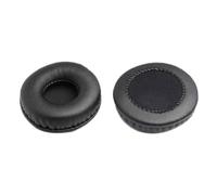 Zymoplas 1 Pair PU Sponge Earphone Pad Soft Dustproof Washable Replace Headphone Cup Net Bar Office Headset Cover Supplies, Black, 60mm
