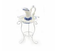 Zymoplas 1 Set Bathroom Model Exquisite 1/12 Washbasin Rack Kettle Accessory Creative Room Decoration Mini Furniture for Layout