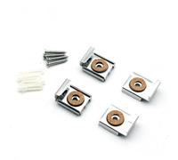 Zymoplas 1 Set Mirror Clips Square Shape ple Style Holder Stable Structure Mounted Clip Stabilizer Spring Loaded Mirrors Hanger