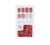Zymoplas 1 Set Nails Medium Length Files Square Style Matte Full Cover Art Decals Artificial Beauty Tool Manicure Kit, Type29, F635