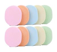 Zymoplas 10 Pieces Color Random Face Washing Sponge Discs Assortment Women Men Makeup Cosmetic Pad Scrubber Beauty Supplies