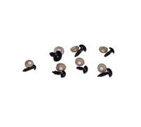 Zymoplas 100 Pieces Plastic Black Eyeballs Simulation Doll Eye Balls Decorative Replacement Parts DIY Supplies Color Random , 9mm