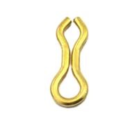 Zymoplas 100x Wide Application Fishing Sinkers With Easy-to Wire Eye Metal Fishing Sinkers Eyes Eyelets Wire Eye, Gold