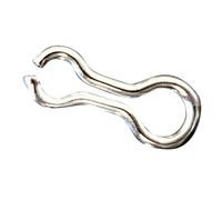Zymoplas 100x Wide Application Fishing Sinkers With Easy-to Wire Eye Metal Fishing Sinkers Eyes Eyelets Wire Eye, Silver