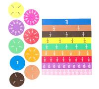 Zymoplas 102 Pcs Children Fraction Tile Mathematics Counting Learning Teaching Calculation Household Kindergarten Preschool