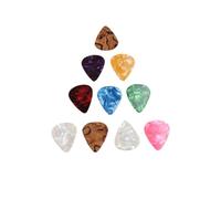 Zymoplas 10pcs Plastic Guitar Pick Sufficient Acoustic Guitars Plectrums Musical Accessory Light Wear-resistant Celluloid Gears
