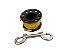 Zymoplas 15m Scuba Diving Aluminum Alloy Spool Finger Reel with Snap Hook Compact and Versatile, Black