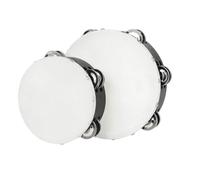 Zymoplas 2 Pack Hand Bell Drum Professional Musical Instrument Music Baby Toy Lightweight Good Sound Tambourine Party Concert