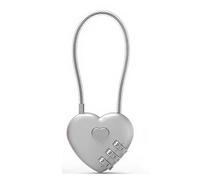 Zymoplas 2-Piece Heart-Shaped Heart-Shaped Mini Lock, Corrosion Resistant, Jewelry Boxes, Valentine's Day Gifts, and Outdoor, Gray Hair, 06U(50CM)