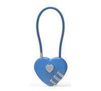Zymoplas 2-Piece Heart-Shaped Heart-Shaped Mini Lock, Corrosion Resistant, Jewelry Boxes, Valentine's Day Gifts, and Outdoor, Blue, 06U(50CM)