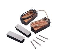 Zymoplas 2 Pieces 4-String P-Bass Sound Hole Pickups with Mounting Screws Universal Bass Guitar Replacement Parts for Musicians Students