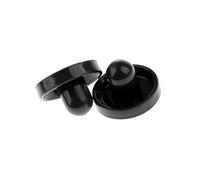 Zymoplas 2 Pieces Air Hockey Felt Pushers Goalie Handles Paddles Replacement, Black, Medium