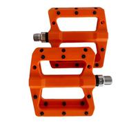 Zymoplas 2 Pieces Bicycle Pedals Nylon Shock-proof Plate Bike Pedal 9/16 Inch Sealed Cycling Biking Riding Accessory Cleat, Orange