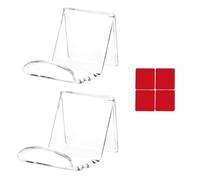 Zymoplas 2 Pieces Headset Holder Controller Stand Smooth Easy to Install Professional Headsets Stand for Household Wall, Transparent