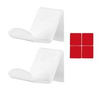 Zymoplas 2 Pieces Headset Holder Controller Stand Smooth Easy to Install Professional Headsets Stand for Household Wall, White
