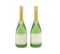 Zymoplas 2 Pieces Mini House Champagne Bottle Miniature Handcrafted Simulated Drinks Realistic Bottles Model Home Dinning Room