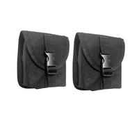Zymoplas 2 Pieces Nylon Waist Pack Unisex Camping Belt Pouch Cycling Cellphone Bag Organizer Outdoor Pocket Accessories, Black