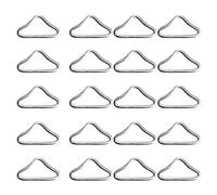 Zymoplas 20 Pieces Trampolines Triangular V-rings Buckle Steel Connector Buckles for Outdoor Hiking Backpacking