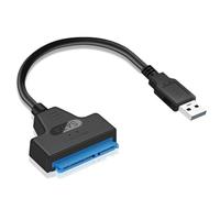 Zymoplas 22 Pin USB SATA 2.5 Cables with LED Light Hard Drive Disk Converter Connector Computer Wire Home Office School, USB 3.0