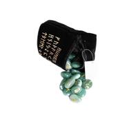 Zymoplas 25pcs Rune Stones with Engraved Symbols Polished Energy Stones for Manifesting Desires, Green, 9x11cm