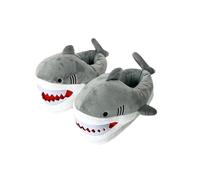 Zymoplas 2pack/lot Winter Shark Slippers Extra Cotton Filling For Warmth Slides Animal Shoes Funny Women Anti-slid Particles, Grey, EU size 36-43