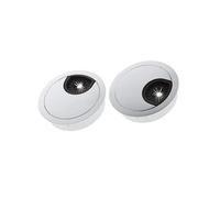 Zymoplas 2Pcs 60mm Desk Table Grommet Cable Port Wire Hole Cover Neat and Organized, Silver