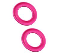 Zymoplas 2pcs Bobbin Holder Plastic Round Embroidery Spools Organizer Household Storage Box Rubber Ring Sewing Needles Saver Sewing Tools, Rose Red
