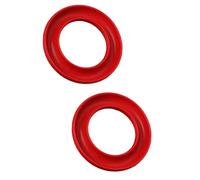 Zymoplas 2pcs Bobbin Holder Plastic Round Embroidery Spools Organizer Household Storage Box Rubber Ring Sewing Needles Saver Sewing Tools, Red