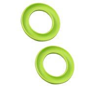 Zymoplas 2pcs Bobbin Holder Plastic Round Embroidery Spools Organizer Household Storage Box Rubber Ring Sewing Needles Saver Sewing Tools, Green