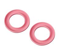 Zymoplas 2pcs Bobbin Holder Plastic Round Embroidery Spools Organizer Household Storage Box Rubber Ring Sewing Needles Saver Sewing Tools, Pink