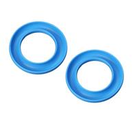 Zymoplas 2pcs Bobbin Holder Plastic Round Embroidery Spools Organizer Household Storage Box Rubber Ring Sewing Needles Saver Sewing Tools, Blue